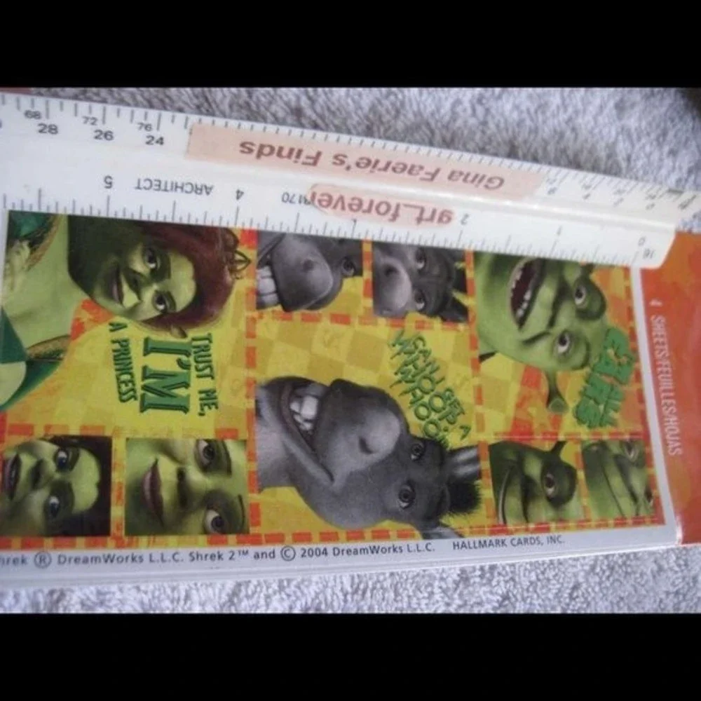 Shrek 2 Hallmark Party Express Stickers 4 Sheets 2004 Birthday Donkey Fiona